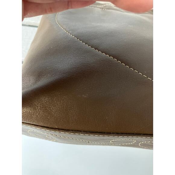 BRIGHTON C813296 SMALL BROWN LEATHER HEART CROSSBODY BAG - Picture 10 of 16